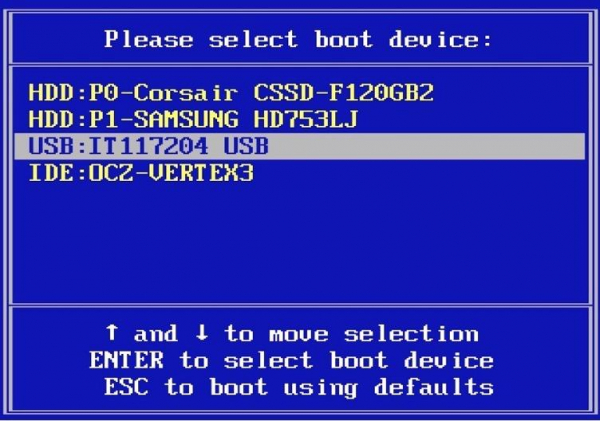 BIOS не видит загрузочную флешку в Boot Menu